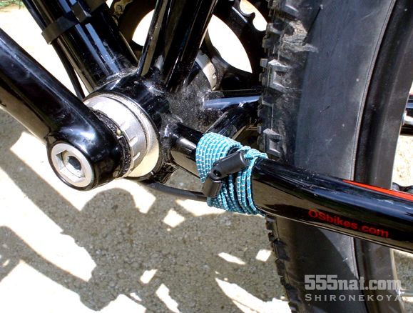 ストリングリフレクター使用例：自転車のケーブルの応急処置